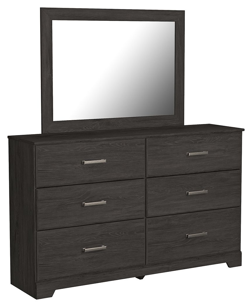 Belachime Black Dresser with Mirror - Modern Bedroom Furniture for Storage & Organization | Perfect for Bedroom, Living Room, or Entryway