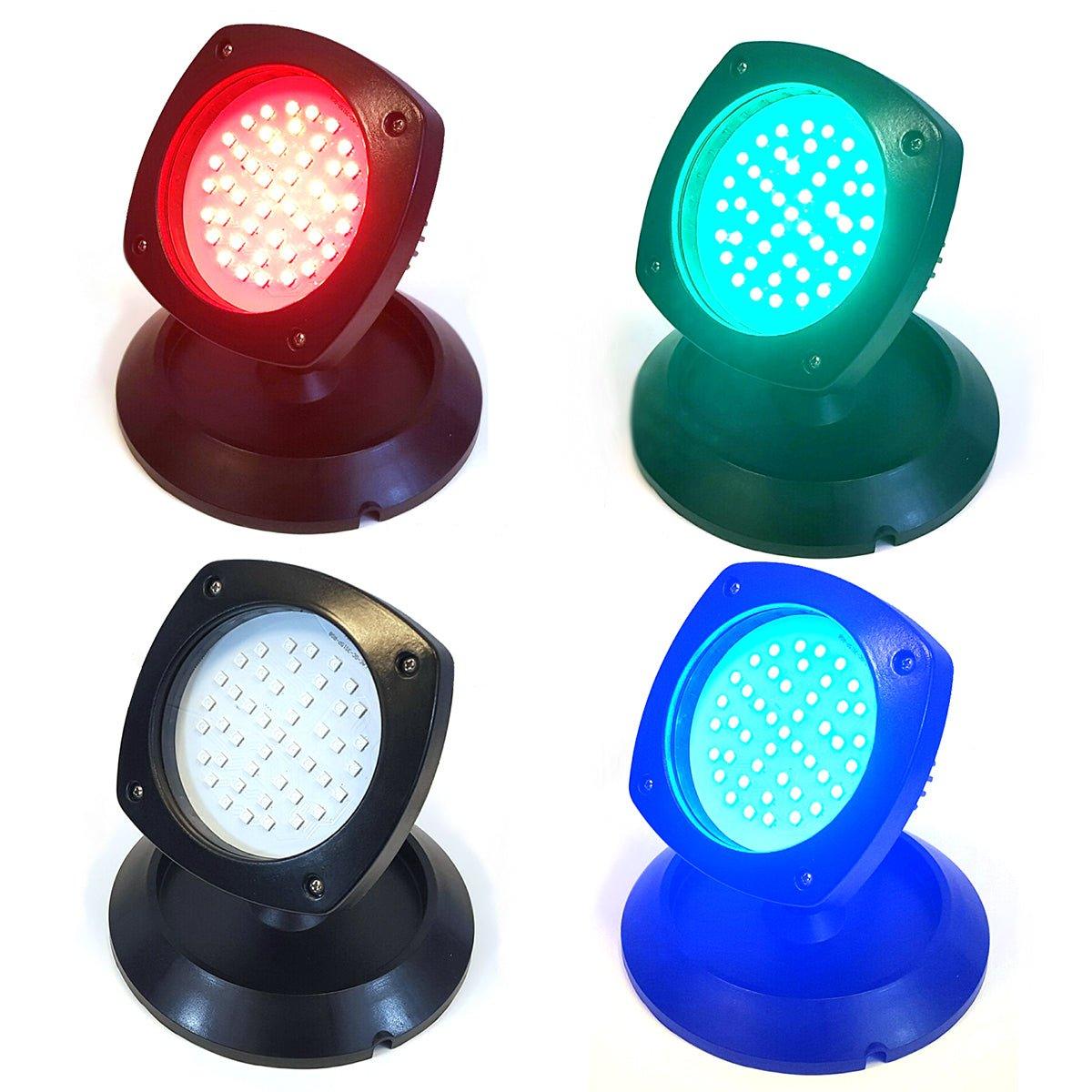 Outdoor Garden Pond LED Spotlight - 3 Color Changing Lights for Water Features, Fountains & Backyard Decor | Perfect for Landscape Lighting & Nighttime Ambience