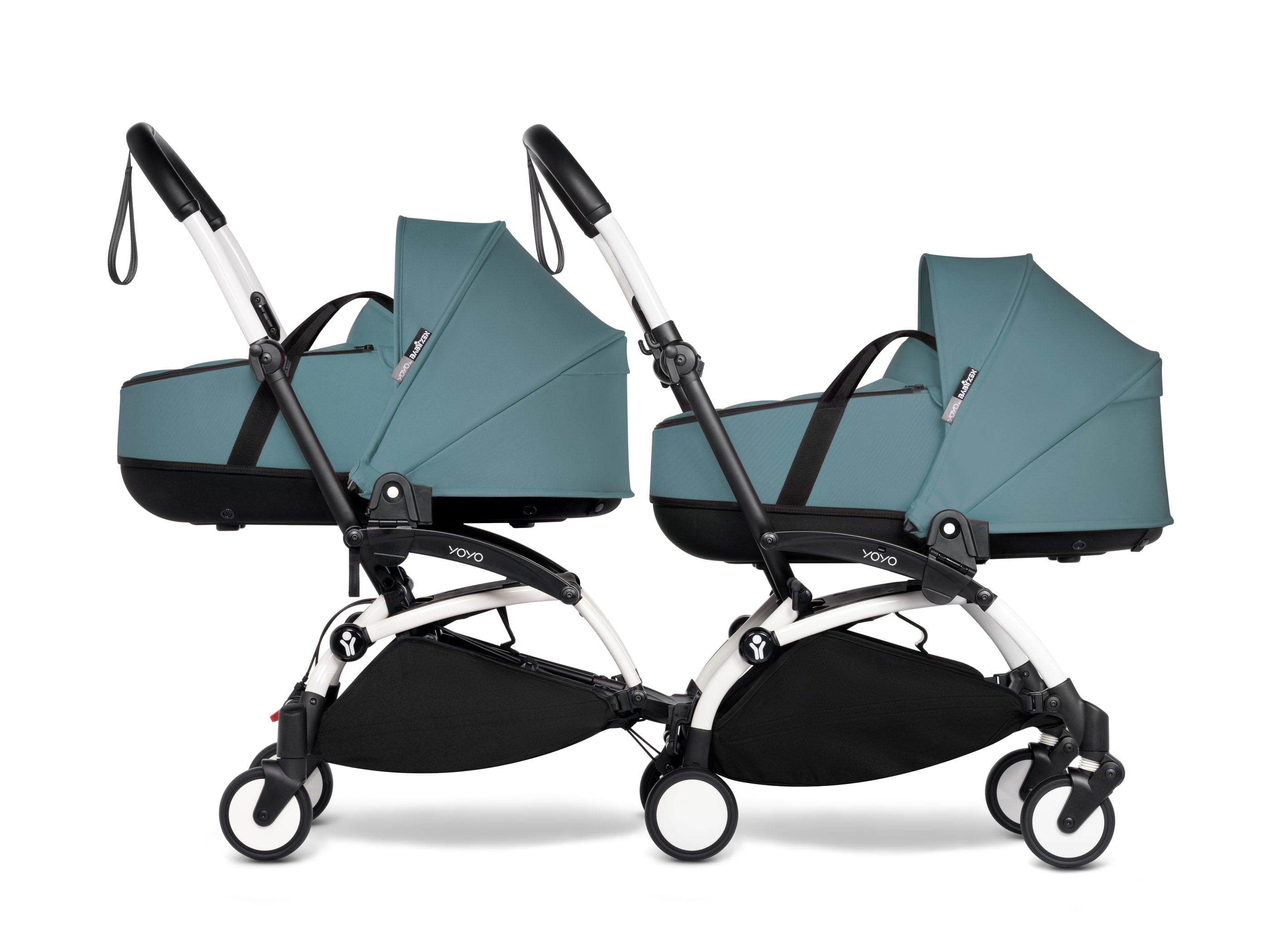 Stokke YOYO 3 Double Stroller with Bassinet - Lightweight Compact Travel Stroller for Twins - Perfect for Air Travel, City Walks & Outdoor Adventures