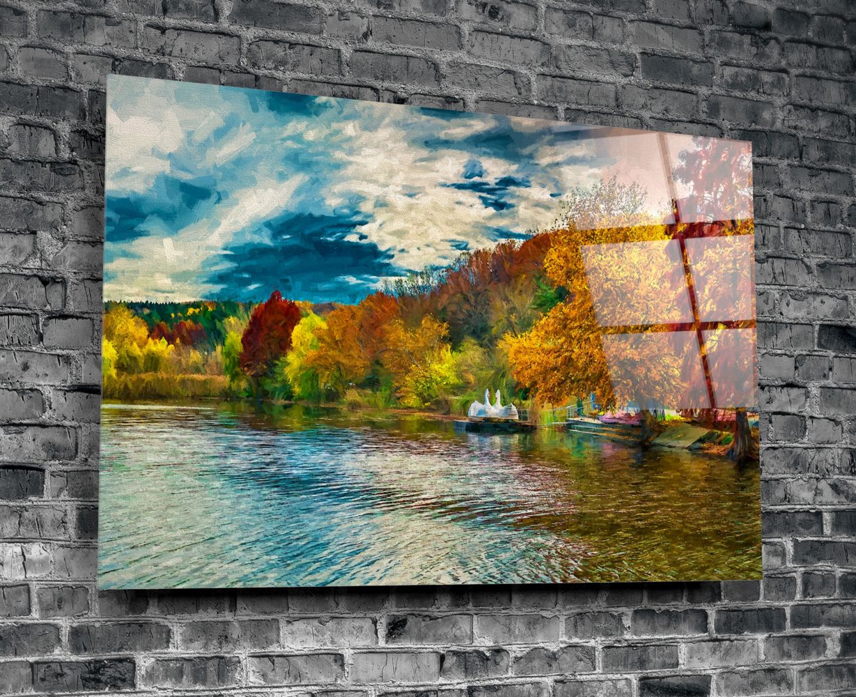 The Lake II Print Wall Art - Stunning Landscape Canvas Painting for Home & Office Decor - Perfect for Living Room, Bedroom, or Office Wall