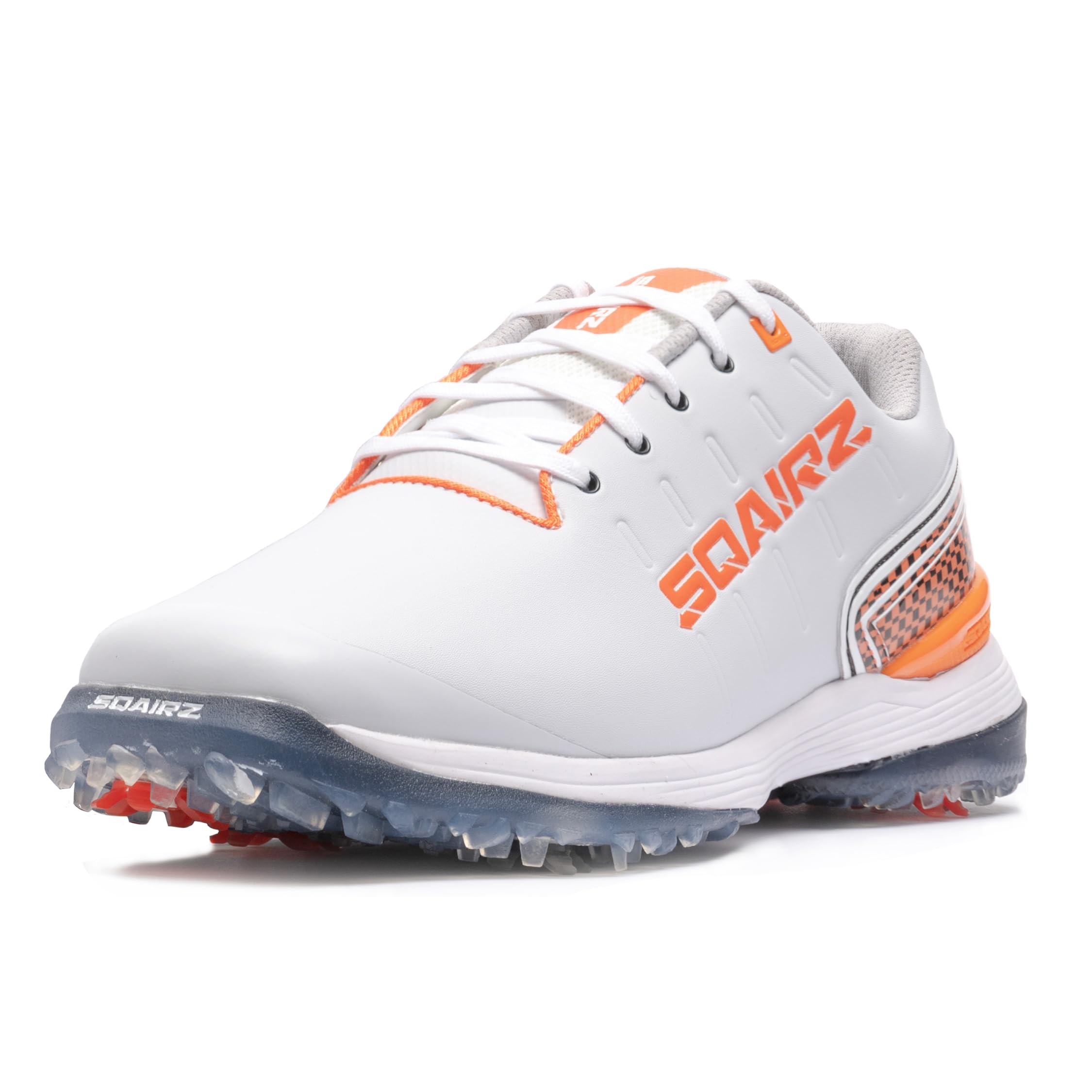 SQAIRZ Bold Men's Athletic Golf Shoes - Waterproof Spiked Golf Shoes for Balance & Performance - Replaceable Cleats - Best Golf Footwear for Men (Ideal for Wet Conditions & Tournament Play)