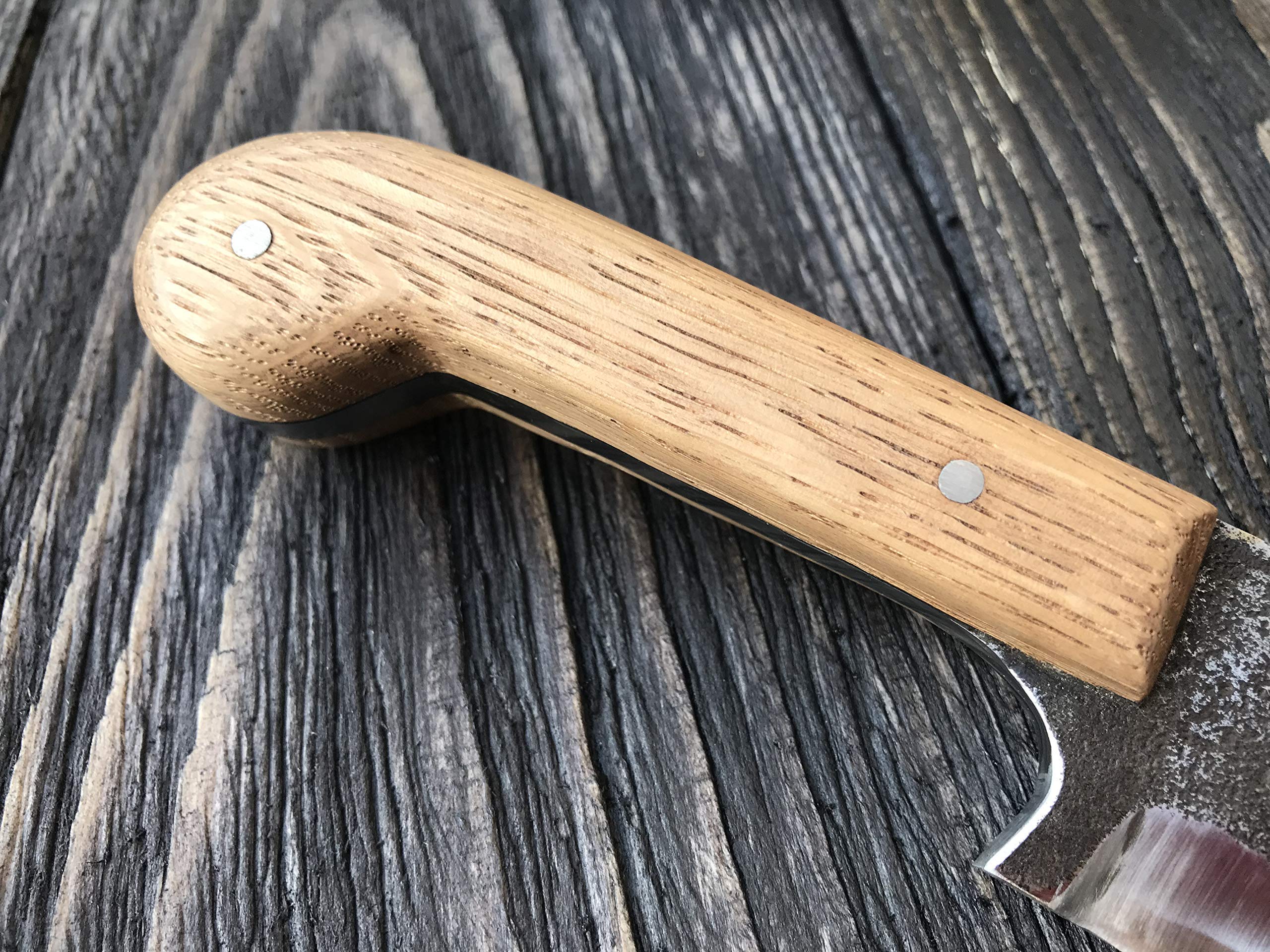 Viking Knife - Hand Forged Butcher Knife with Leather Sheath | Viking Decor, Iron Gift for Men | Perfect for Camping, Hunting & Kitchen Use