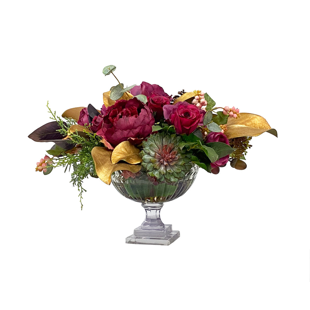 Paloma Peony Silk Flower Arrangement - Elegant Artificial Peony Bouquet for Home Decor, Wedding Centerpieces & Office Table Decorations
