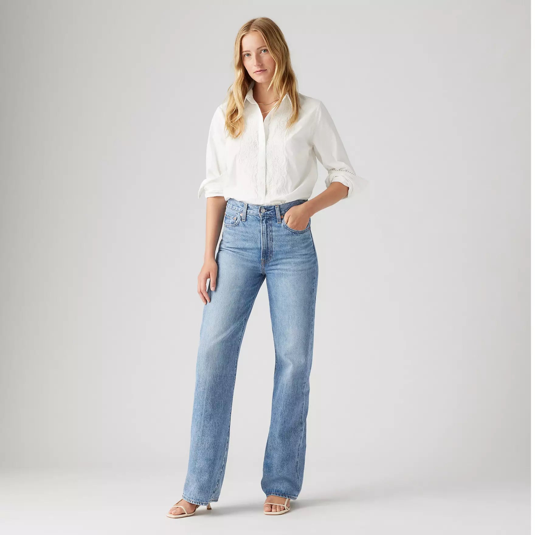 Levi's Ribcage Wide Leg Jeans for Women - High Waist Straight Fit Denim Pants | Casual & Chic Outfits for Everyday Wear