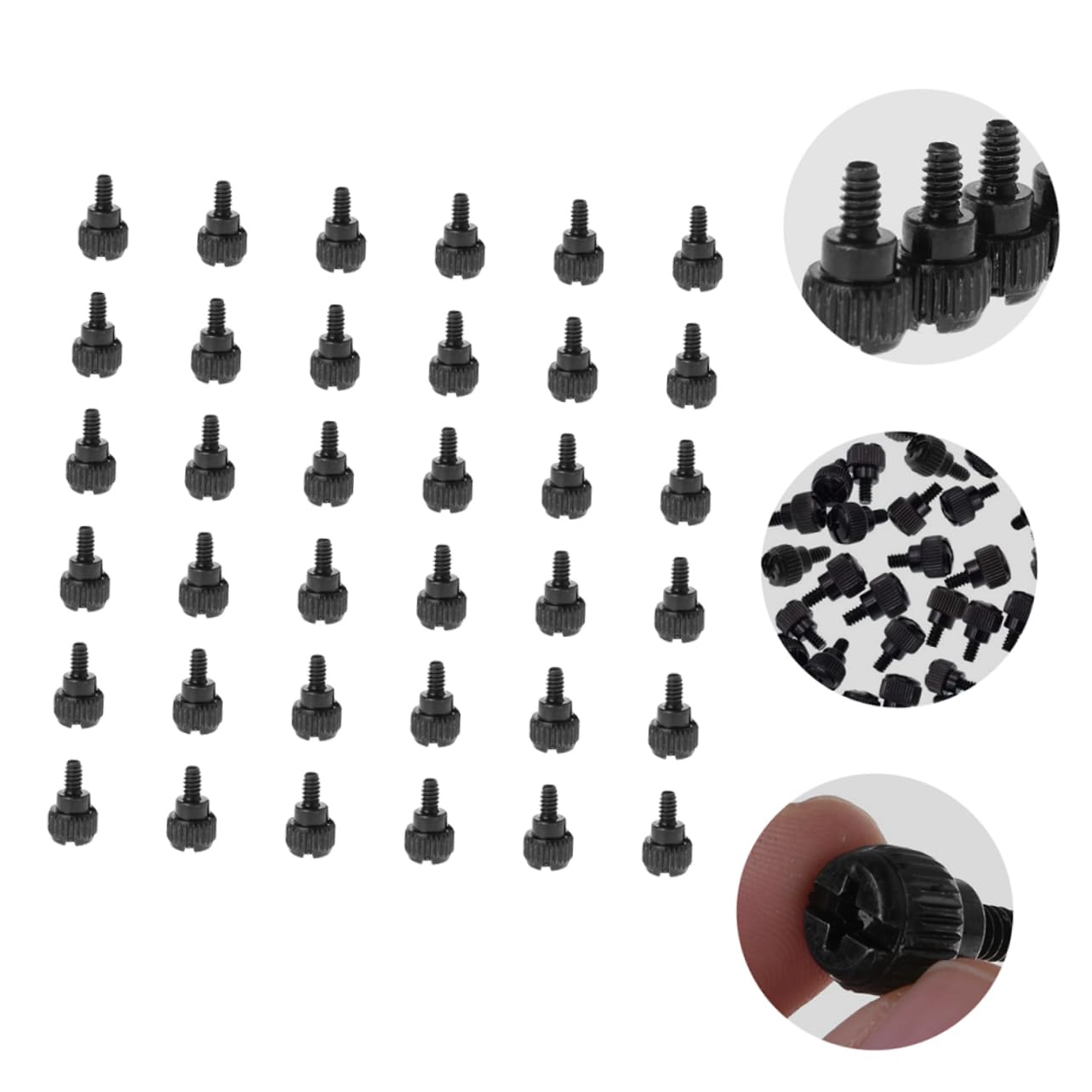 OSALADI 100pcs Black Oxide Computer Case Screws - Chassis Fixing Screws for PC Build, Repair & Maintenance | Durable Computer Accessories for DIY, Upgrades & Hardware Installation