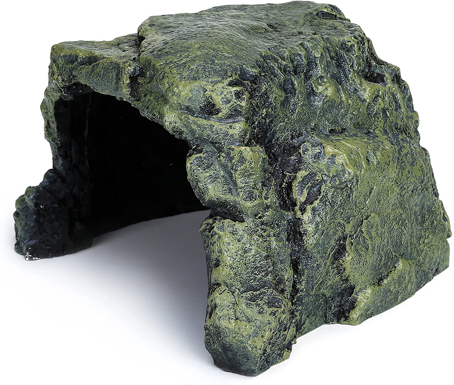 Premium Reptile Hide Cave - Natural Rock Hiding Place for Lizards, Snakes, Frogs, Turtles & Bearded Dragons | Large Terrarium Decor (6.7