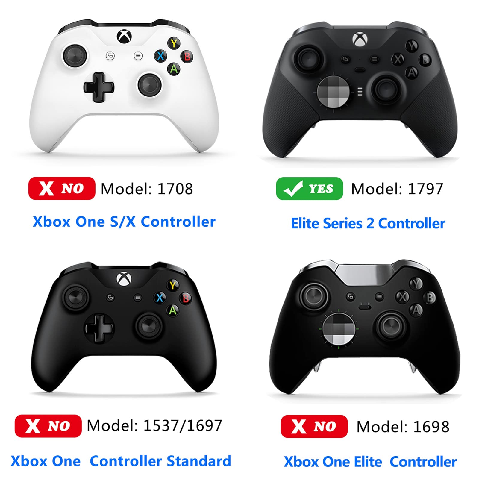 EASEGMER 10-in-1 Replacement Thumbsticks & Accessories Kit for Xbox One Elite Controller Series 2 - Includes 4 Swap Joysticks, 4 Paddles, 1 Standard D-Pad (Red) - Perfect for Gaming, Competitive Play & Controller Customization