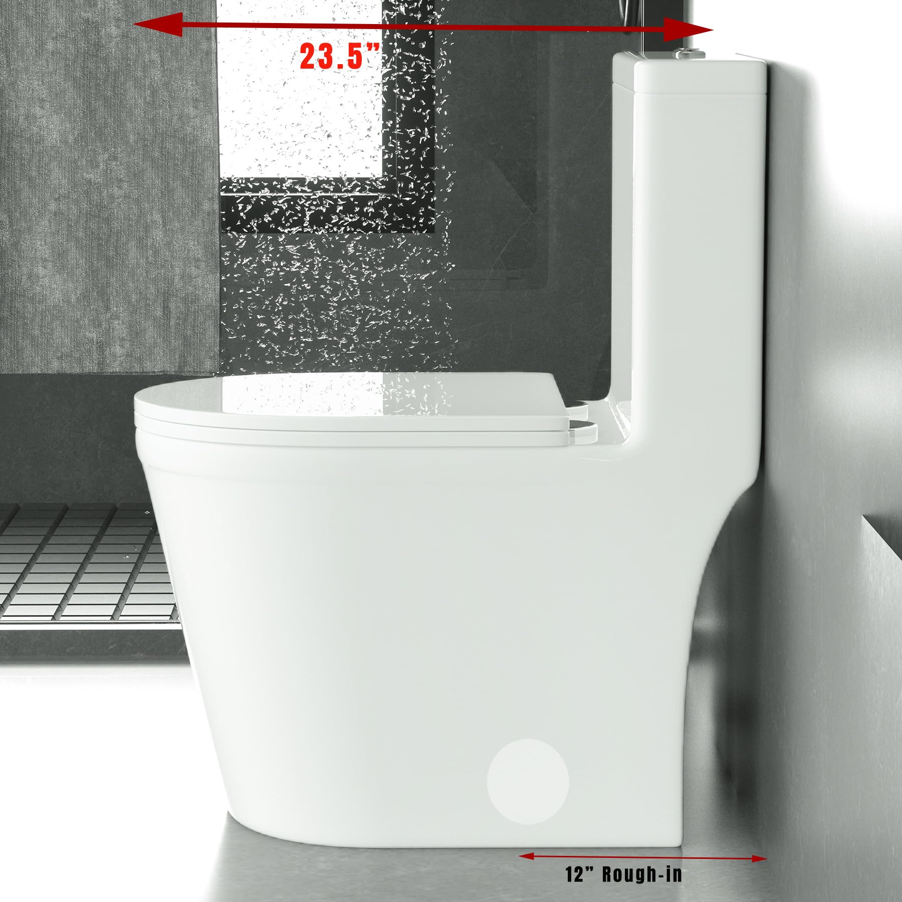 Sounor Round Compact One-Piece Toilet - 12