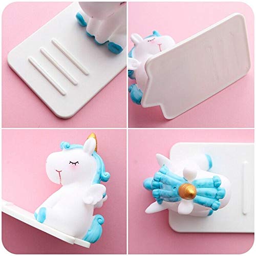 Magical Cute Unicorn Phone Stand - Anti-Slip Car & Table Phone Tablet Holder Bracket (Pink & Blue, 1 Pack) - Perfect for Home, Office, and Travel Use