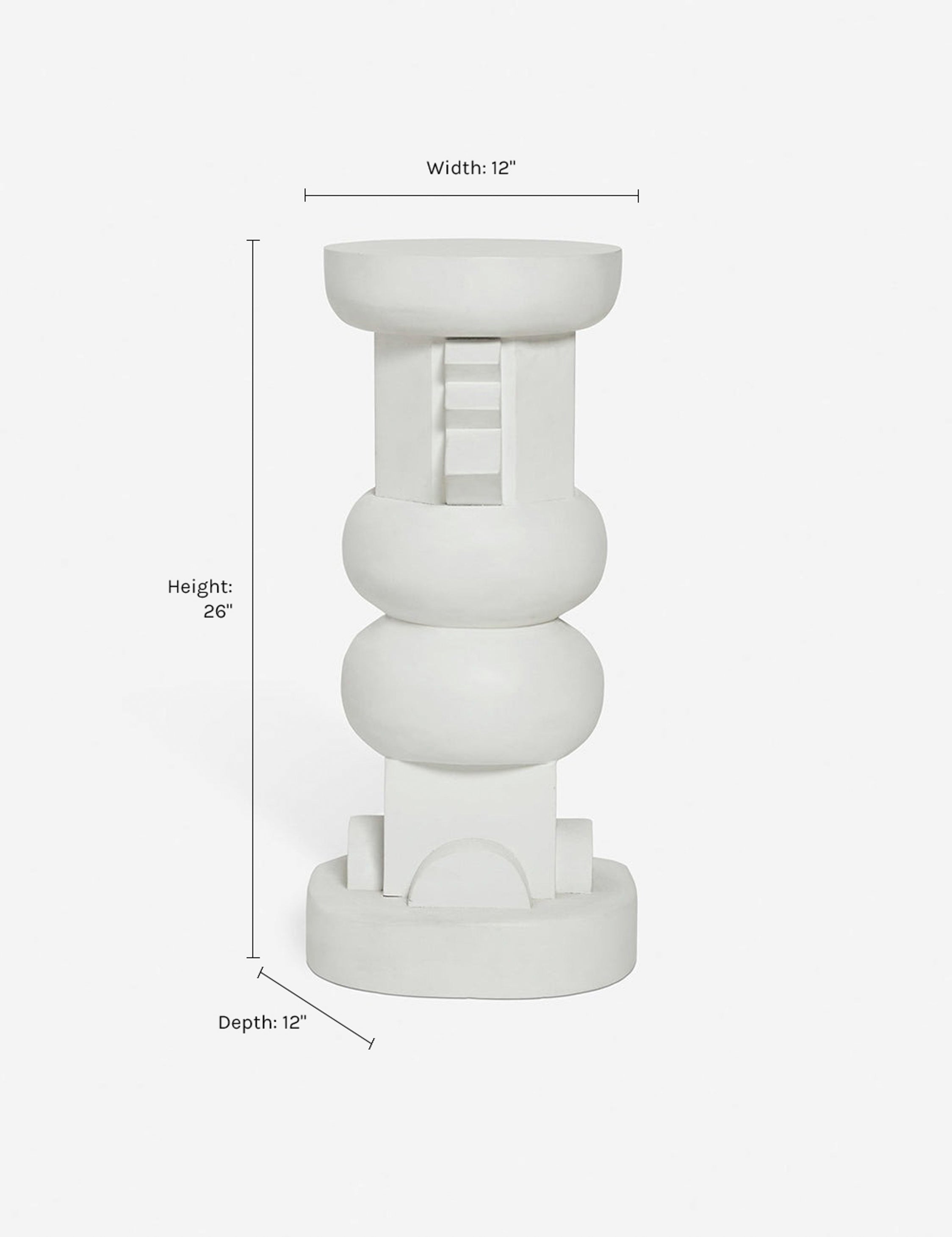 Toivo Pedestal by Sarah Sherman Samuel - Modern Wooden Side Table for Living Room, Bedroom & Office - Perfect for Displaying Plants, Books & Decor