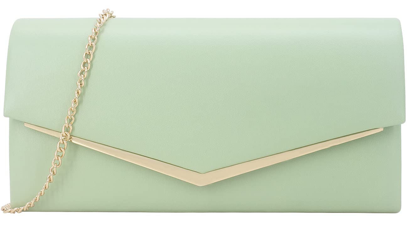 Elegant Vegan Leather Women's Evening Clutch Purse - Classic Envelope Handbag for Ladies | Perfect for Parties, Weddings & Formal Events