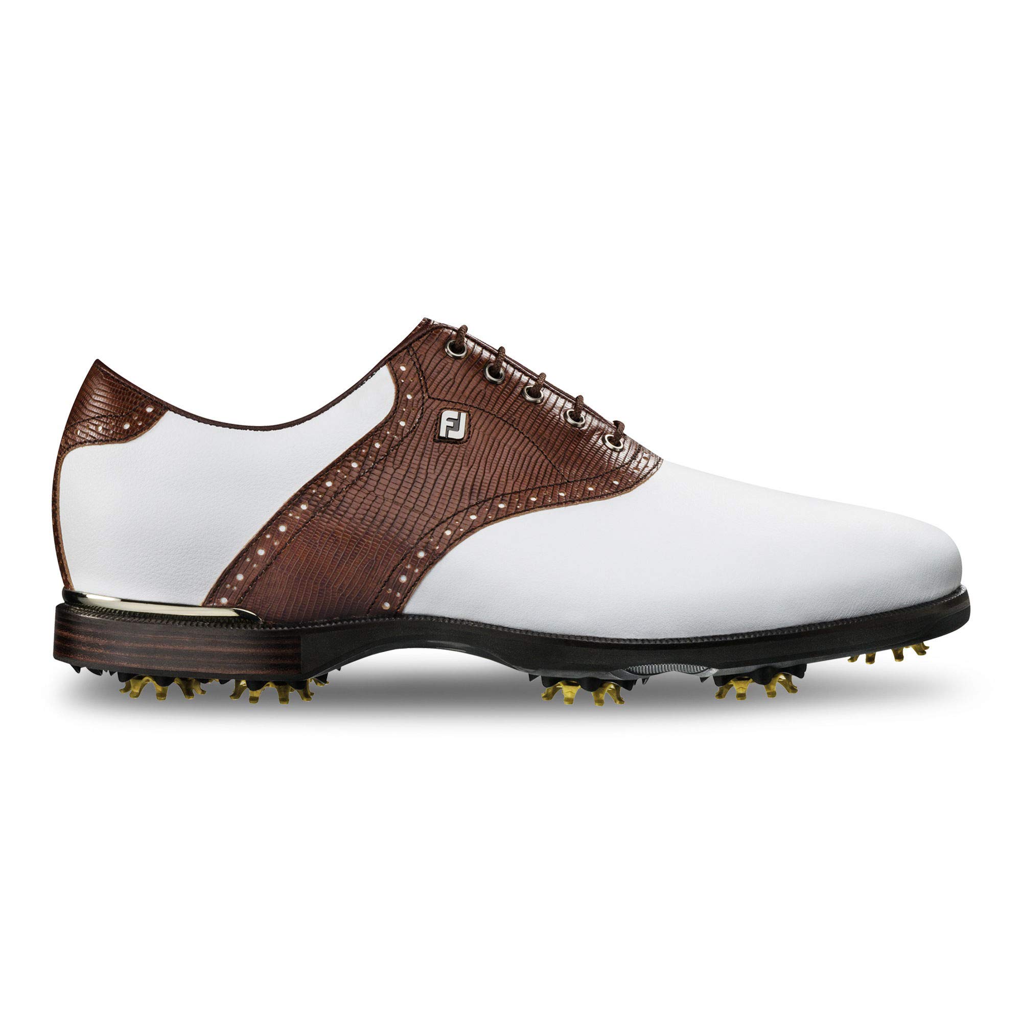 FootJoy Men's Icon Black Spiked Golf Shoes - Waterproof & Comfortable for Walking 18 Holes - Perfect for Tournaments, Practice Rounds & Club Play