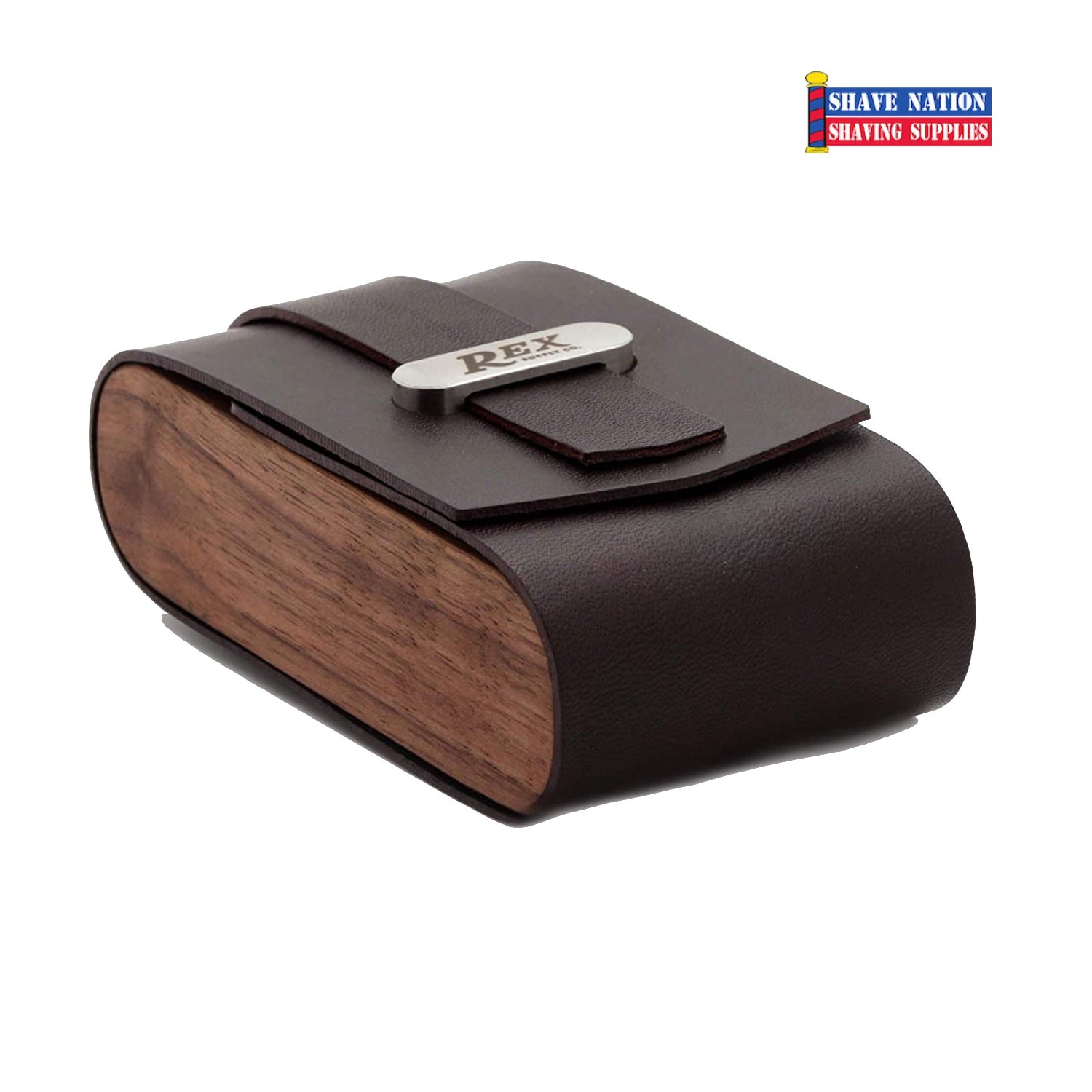 Premium Walnut & Leather Safety Razor Travel Case - Durable Shaving Kit Organizer for Men | Perfect for Business Trips, Camping & Grooming Gifts