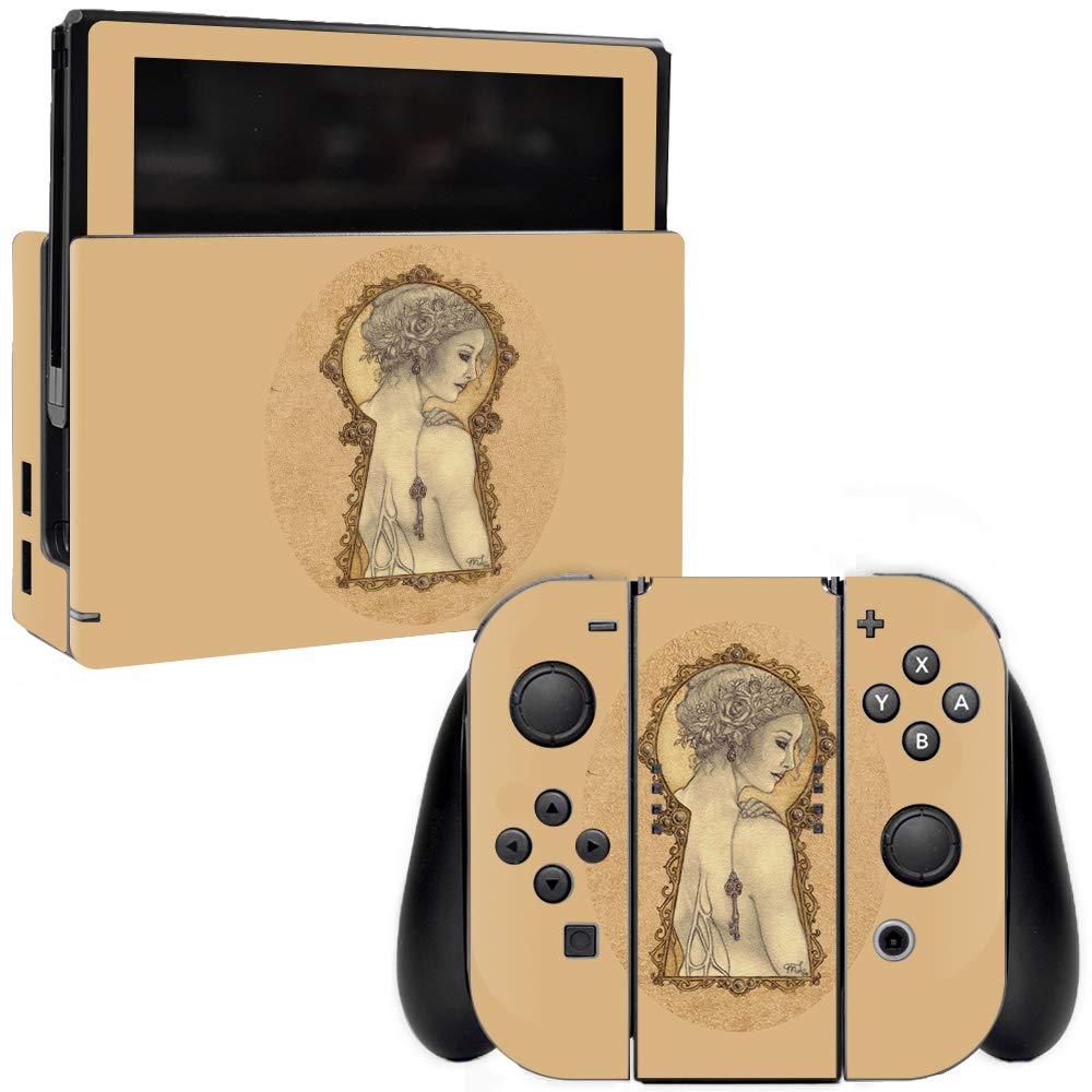 MightySkins Protective Vinyl Decal Wrap for Nintendo Switch - Key Mistress Design | Durable, Customizable Skin Cover | Easy to Apply & Remove | Made in USA | Perfect for Gaming, Travel & Personalization