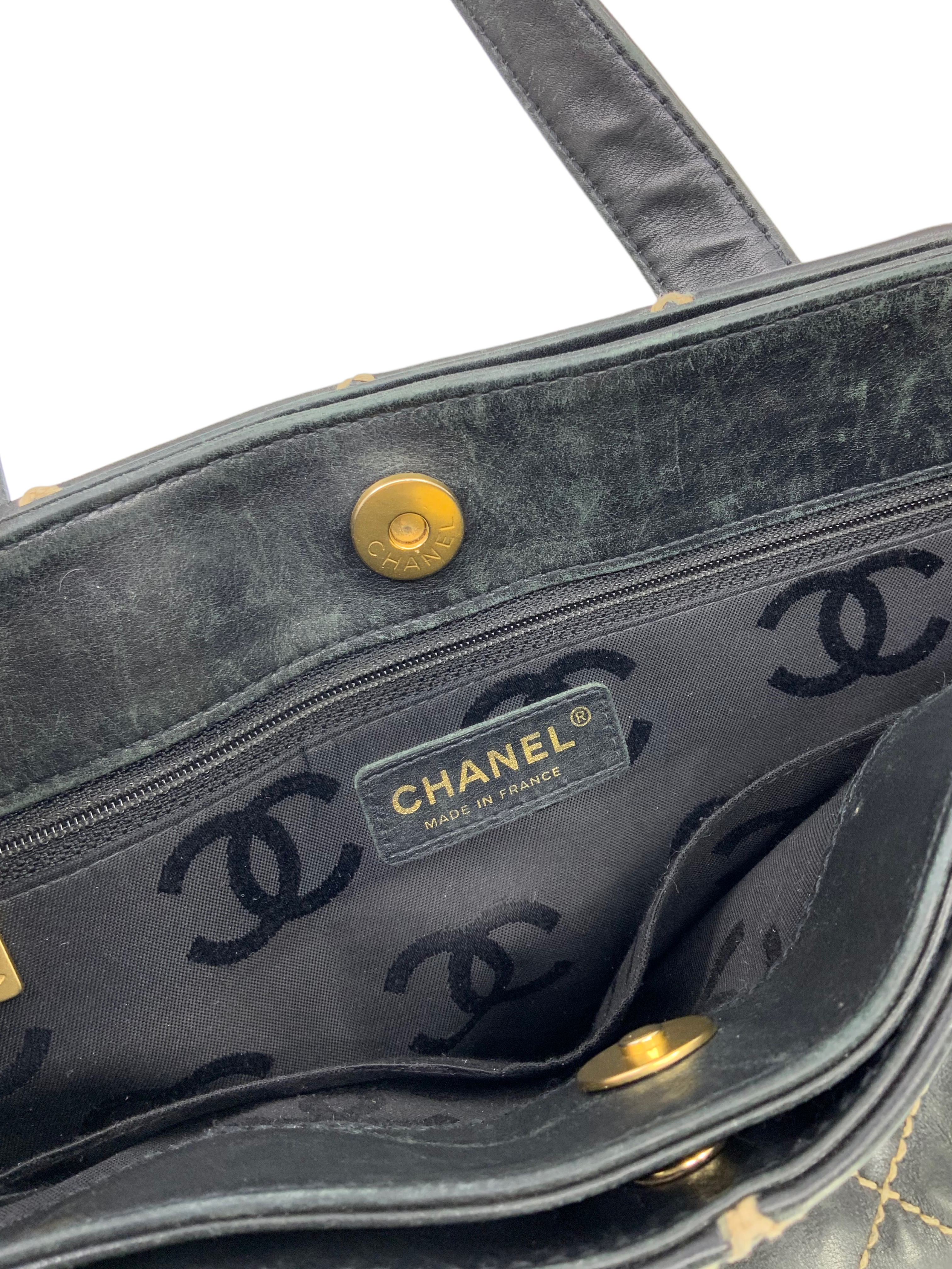 CHANEL Wild Stitch Quilted Leather Small Surpique Tote Bag for Women | Luxury Designer Handbag for Work, Travel & Everyday Use