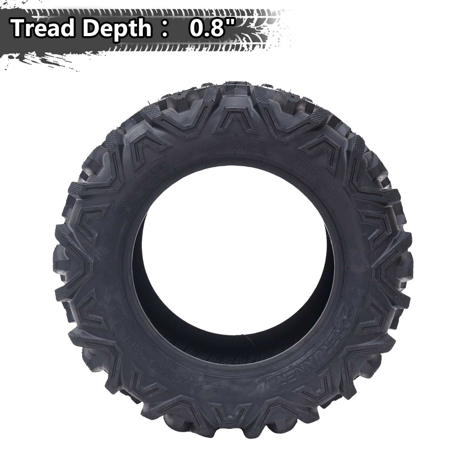 26x11x12 ATV Tires - Set of 2 All-Terrain 6PR UTV/ATV Off-Road Tires for Mud, Sand & Trail Riding - Heavy Duty Black Tires for Outdoor Adventures