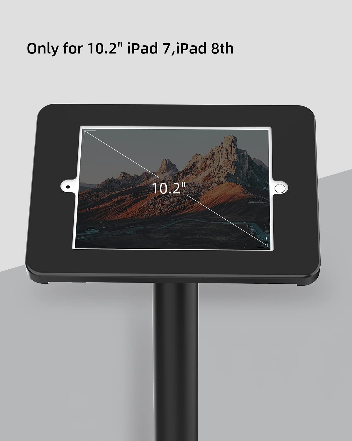 360° Swivel Tablet Floor Stand - Heavy Duty All Metal Kiosk Stand with Anti-Theft Key Lock for iPad 7/8/9 Gen (10.2 Inch) | Perfect for Retail Stores, Exhibitions & Public Kiosks