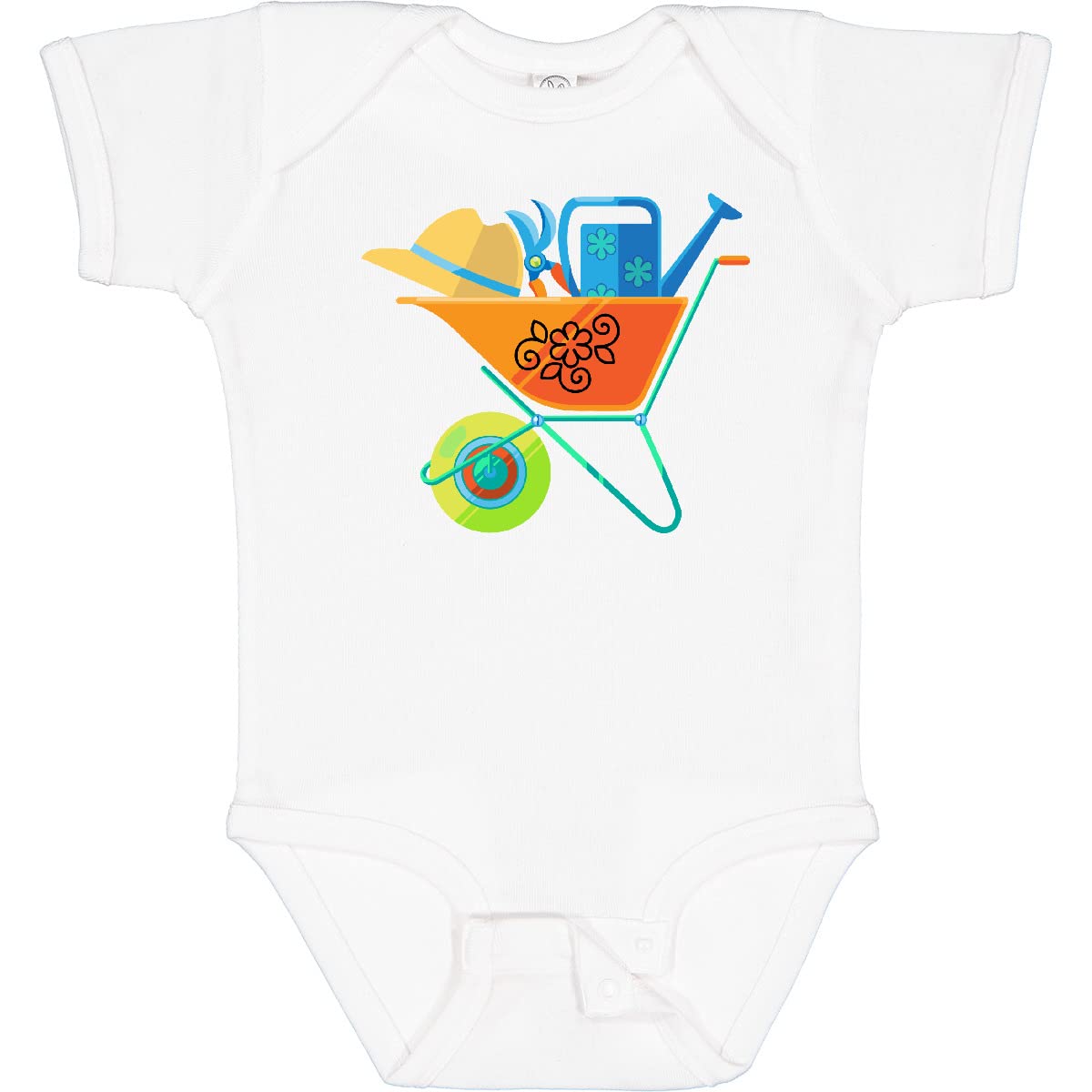 Inktastic Gardener Gardening Tools Baby Bodysuit - Cute Organic Cotton Onesie for Infants, Perfect Gift for Gardening Enthusiasts & Parents - Ideal for Outdoor Activities, Family Photos, and Playtime