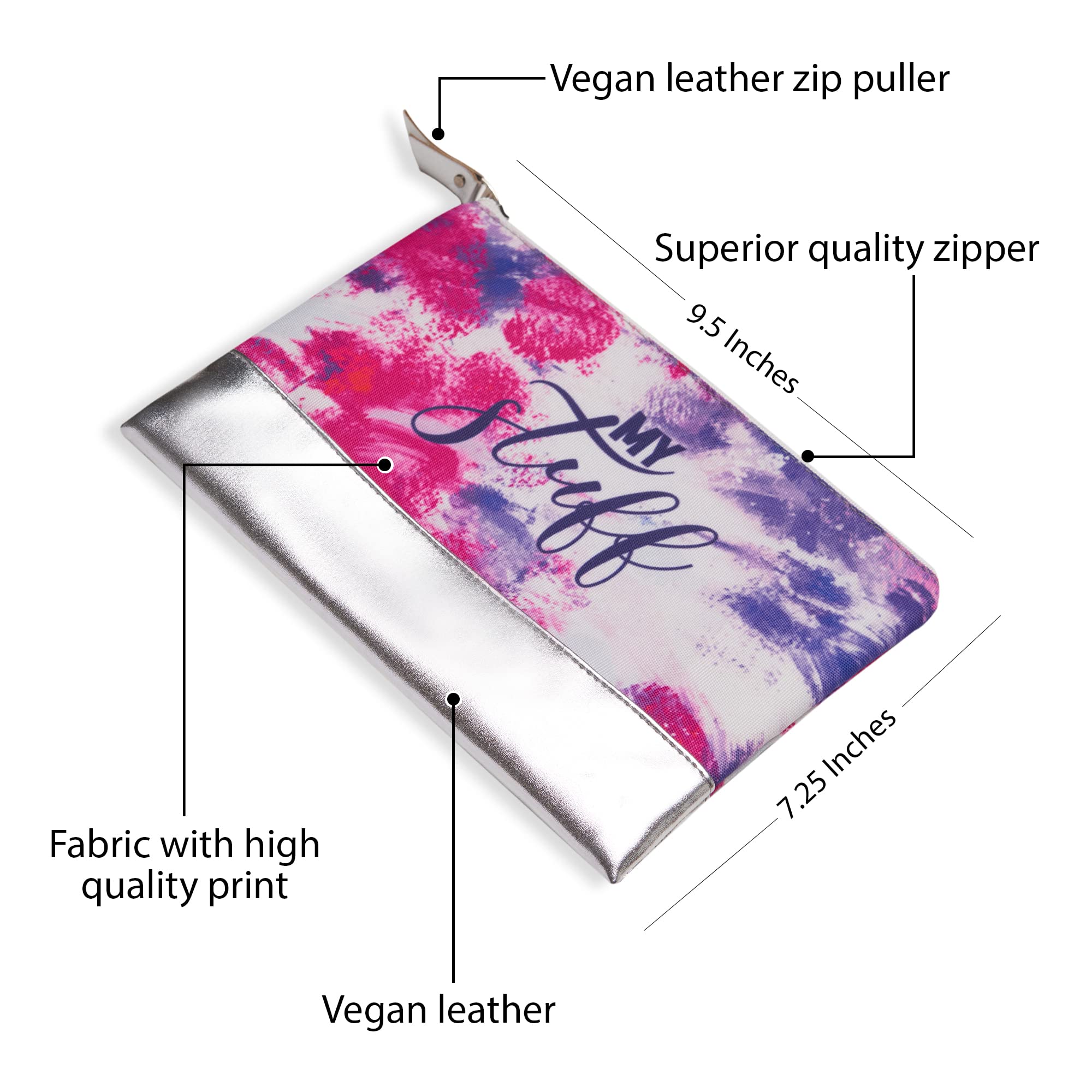 DOODLE Cosmetic Bag for Women - Waterproof Travel Makeup Pouch with Zipper, Portable Toiletry Organizer for Makeup Brushes, Lipstick, Skincare - Perfect for Vacation, Gym, Daily Use & Gift Giving