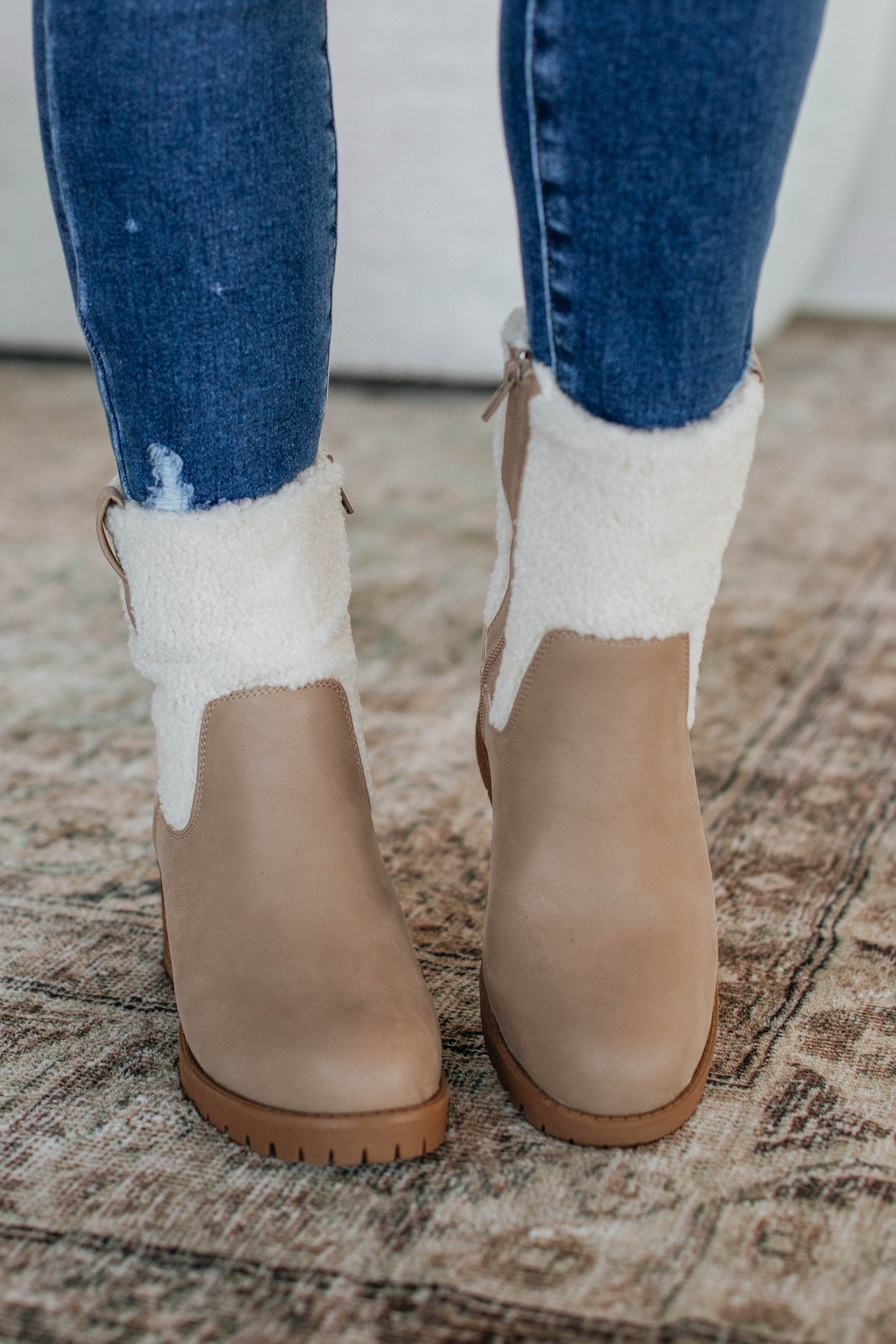 Thinking It Over Boots in Taupe | Stylish Women's Ankle Boots for Fall & Winter | Perfect for Casual Outfits & Office Wear