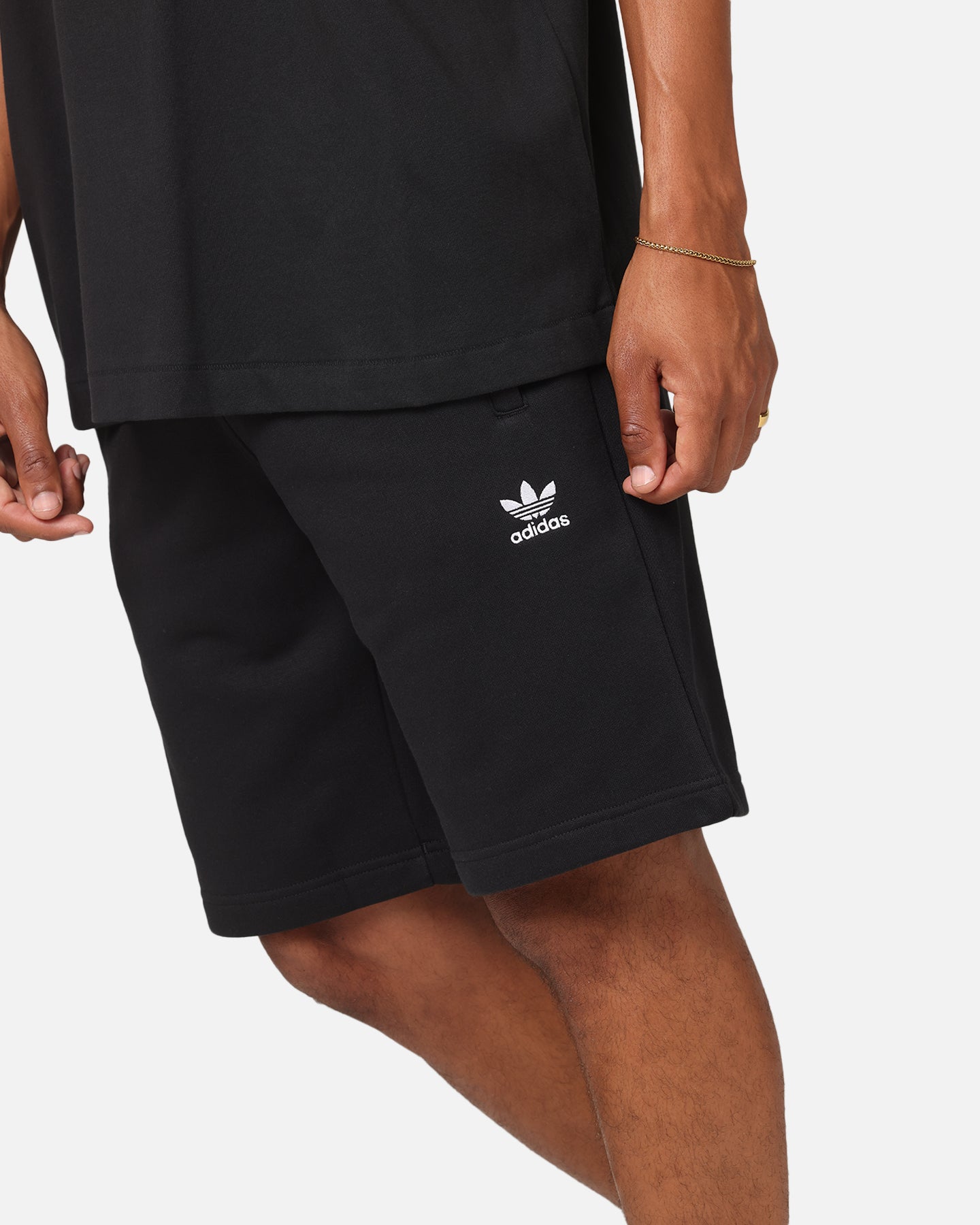 Adidas Essential Men's Running Shorts - Black Athletic Workout Shorts for Gym, Jogging & Casual Wear