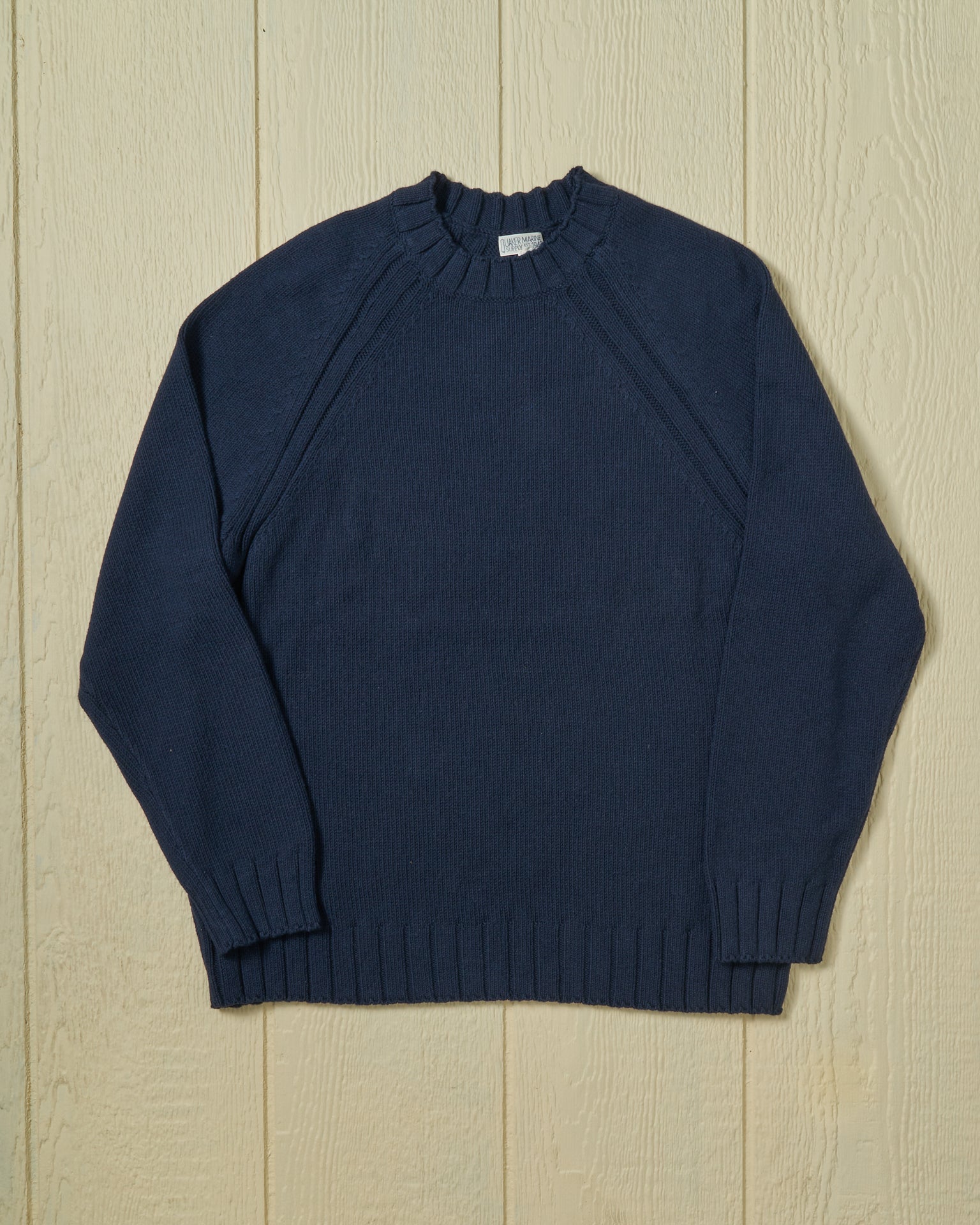 Quaker Navy Blue Crewneck Sweater for Men & Women - Soft & Comfortable Cotton Pullover for Casual Wear, Fall & Winter Outfits