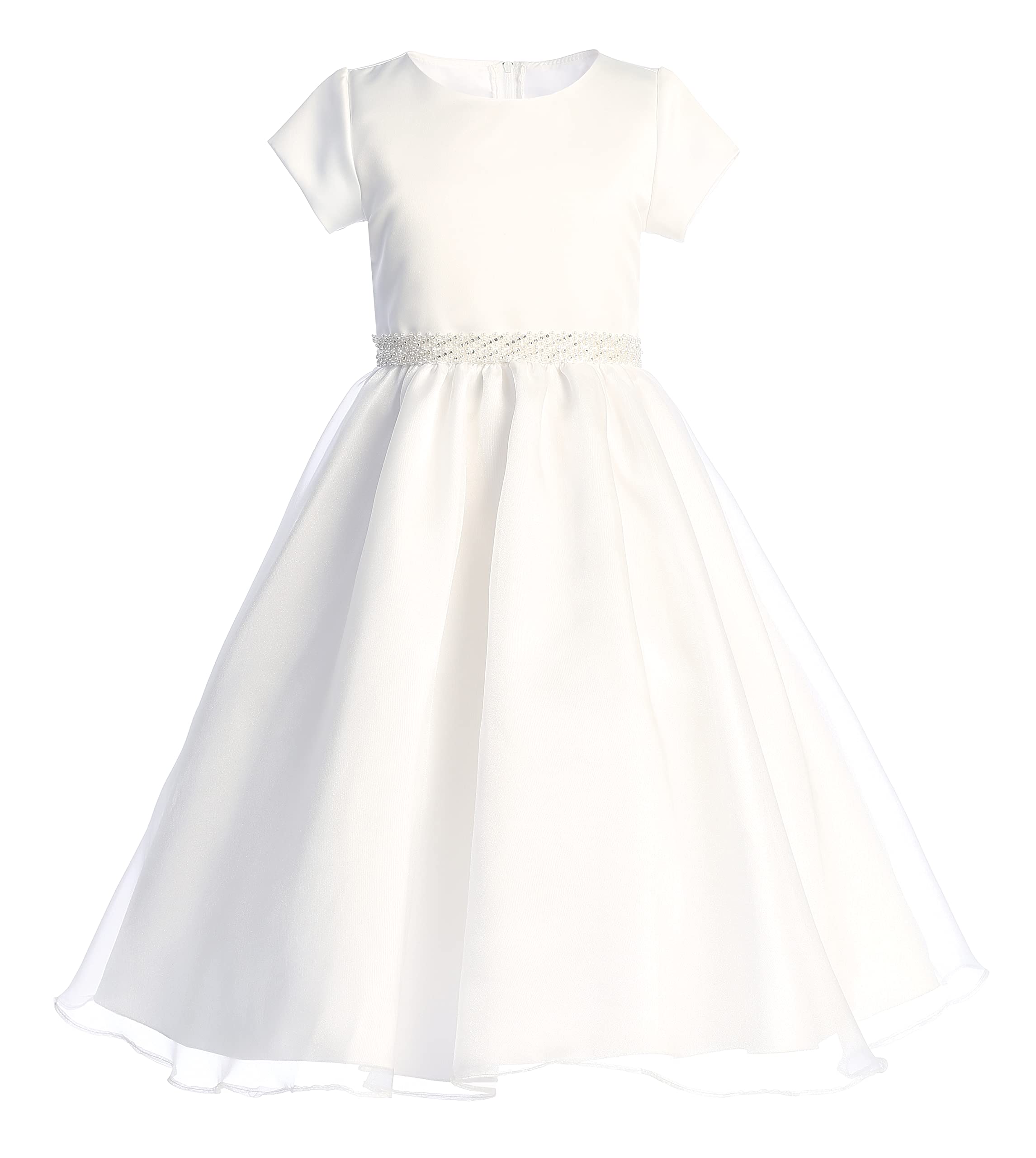 Pink Princess First Communion Dresses for Girls 7-16 | Plus Size White Holy 1st Communion Gown | Perfect for Church Ceremonies & Special Occasions