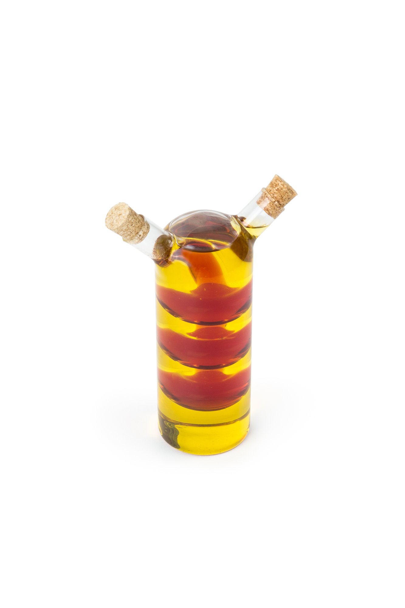 Fox Run 7053 Bubble Design Oil and Vinegar Bottle Set - Clear Glass Cruet for Kitchen, Salad Dressing & Cooking - Perfect for Restaurants, Home Use & Gift Giving