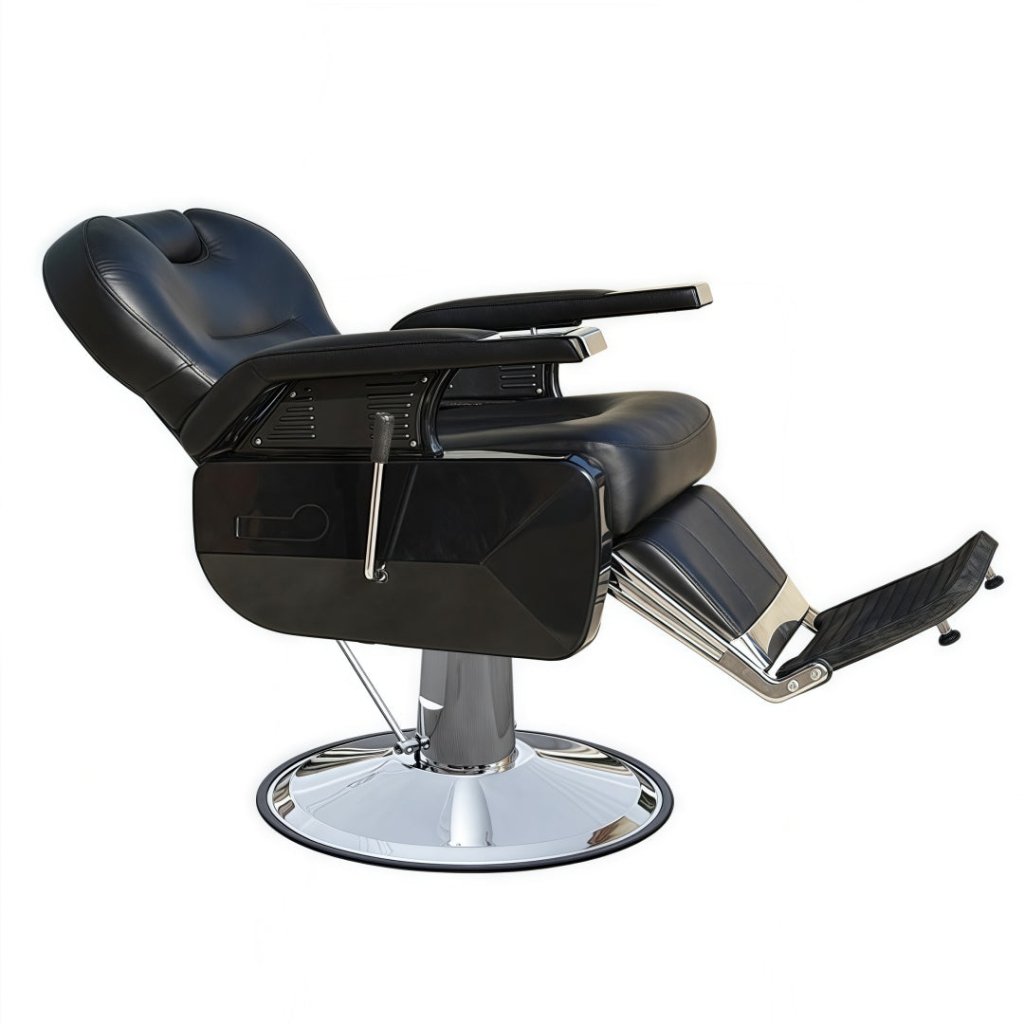 SalonLand Classic Barber Chair – Reclinable, Rotatable & Height Adjustable for Hair Salons & Barbershops | Perfect for Haircuts, Shaves & Styling
