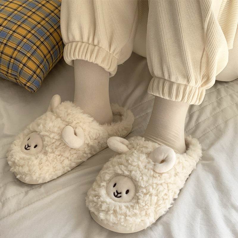 Cozy Alpaca Llama Slippers for Women - Soft Fuzzy Indoor House Shoes - Perfect for Winter, Lounge & Home Comfort