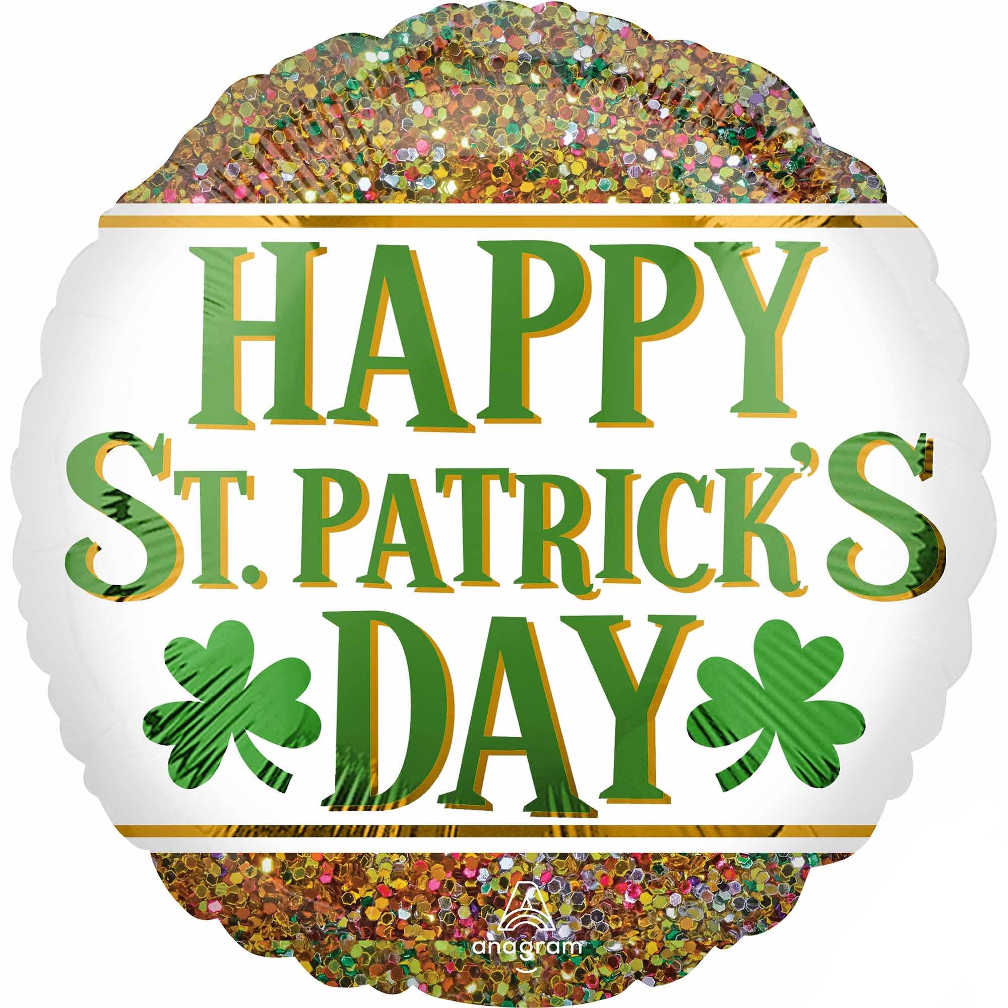 45cm Standard HX Happy St. Patrick's Day Balloon - Premium Green Party Decor for Irish Themed Celebrations, Home Decor & Festive Events