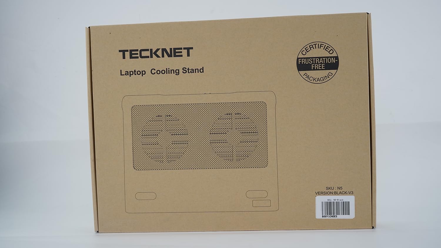 TECKNET Laptop Cooling Pad for 12-16 Inch Laptops - Ultra Quiet Dual Fan Cooling Stand with Adjustable Speed & Ergonomic Design | Perfect for Gaming, Office Work & Long Computing Sessions