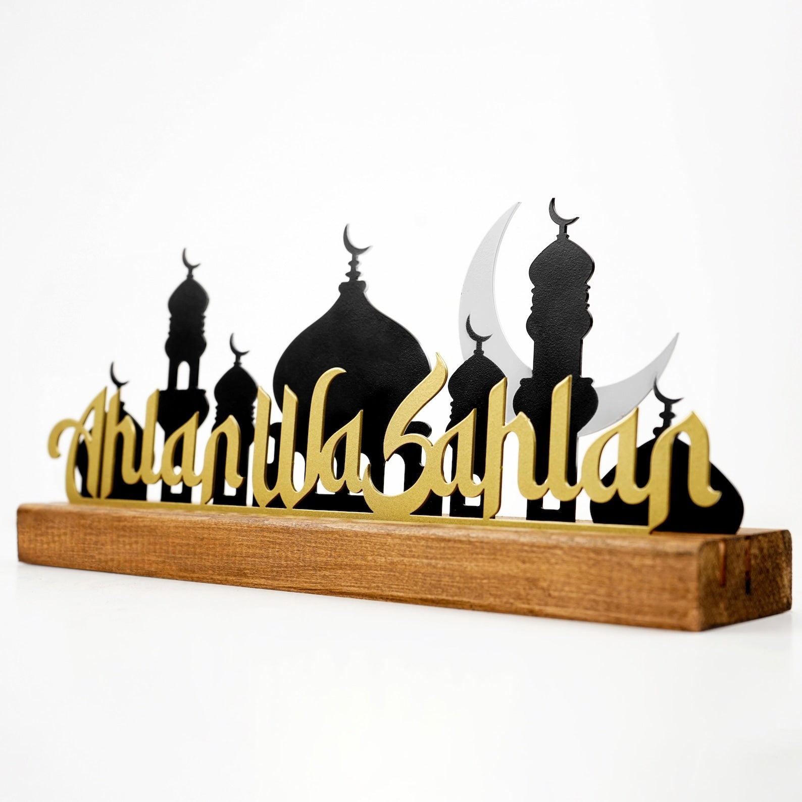 Hagia Sophia & Mosque Islamic Art Tabletop Decor - Handcrafted Islamic Home Decor for Living Room, Office & Gift Giving