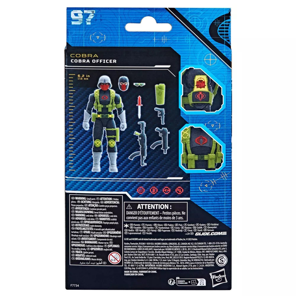 G.I. Joe Classified Series Python Patrol Cobra Officer Action Figure - Target Exclusive Collectible Toy for Adults & Fans | Military Display, Cosplay Prop, Gift for Collectors