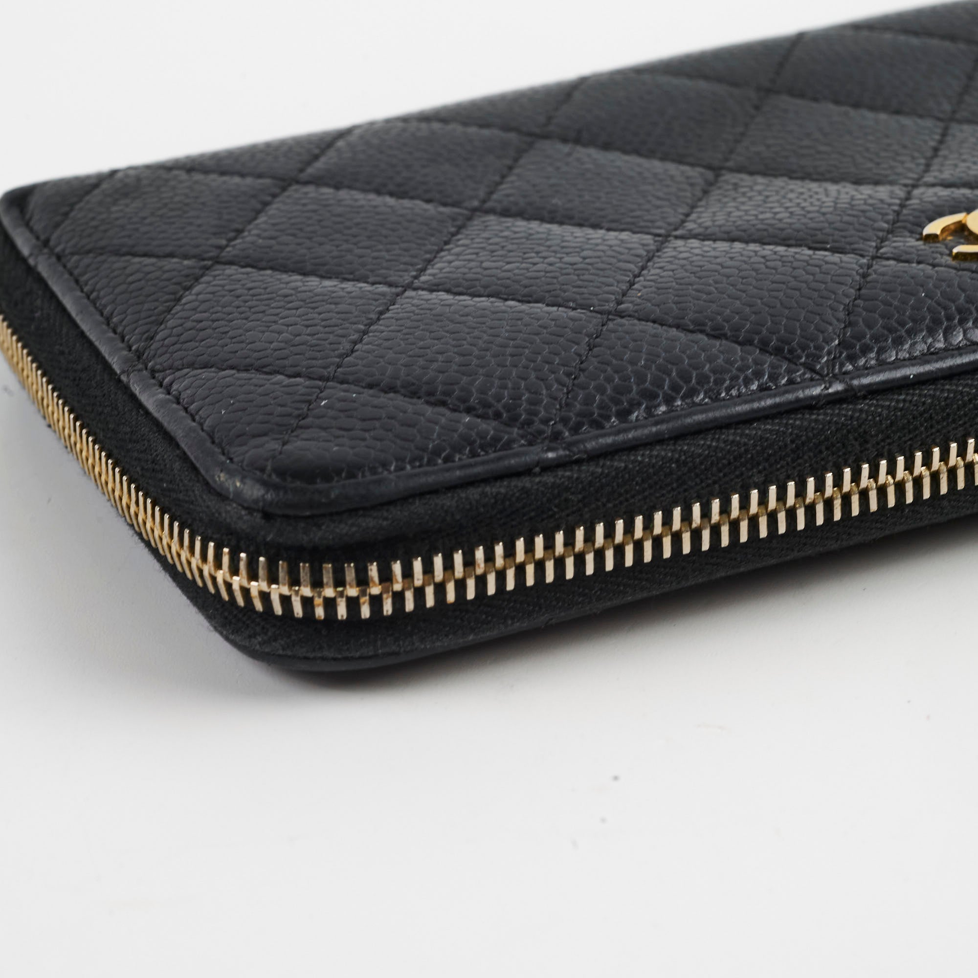 Chanel Caviar Zip Around Wallet Black Series 19 - Luxury Leather Wallet for Women | Perfect for Everyday Use & Special Occasions