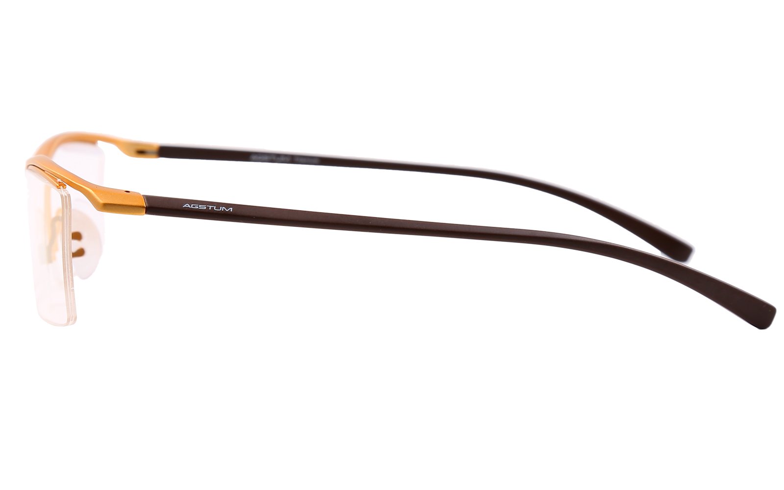 Agstum Blue Light Blocking Glasses - Anti-Fatigue Titanium Half Rimless Computer Eyewear for Office Work & Screen Time