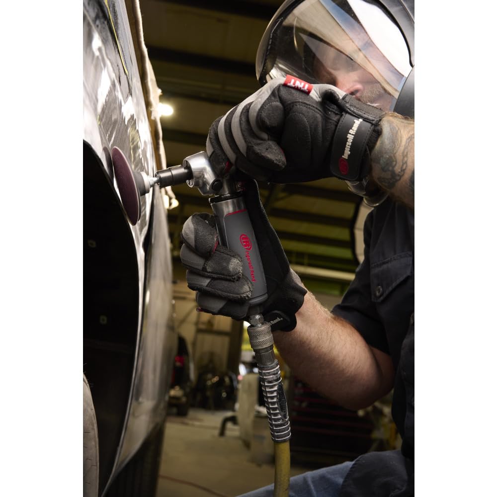 Ingersoll Rand 5102MAX Right Angle Air Die Grinder – 0.4 HP, 20,000 RPM, Ergonomic Grip, Lightweight Design with Spindle Lock (Grey) – Perfect for Metalworking, Automotive Repair & DIY Projects
