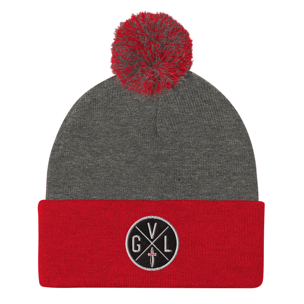 Gainesville Spartans RFC Pom Beanie - Warm Winter Knit Hat for Rugby Fans, Outdoor Sports & Casual Wear