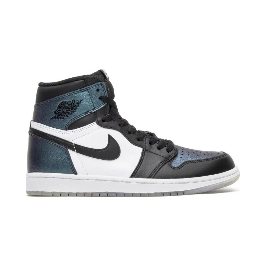 Air Jordan 1 Retro High All Star Chameleon Sneakers - Black/Metallic Silver/White Basketball Shoes for Men | Perfect for Streetwear, Basketball Games & Sneaker Collectors