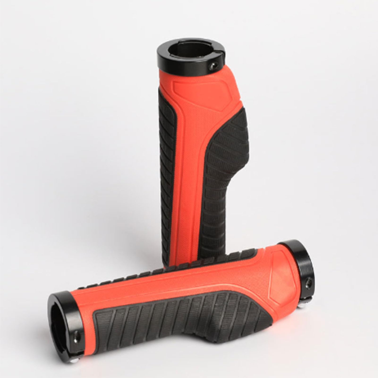 2Pcs Ergonomic Bicycle Handlebar Grips, 13cm/5.1in Anti-Slip Dual Lock Design, Breathable Fixed Handles for Mountain Bikes, Road Bikes, and Commuter Cycling