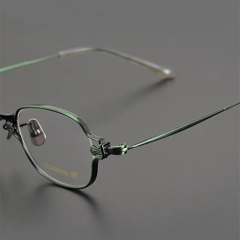 Aimee Unisex Full Rim Square Oval Titanium Eyeglasses 13186 - Lightweight & Durable Frame for Men & Women - Perfect for Reading, Work & Everyday Use
