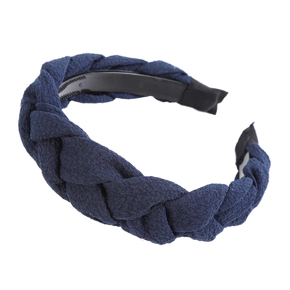 Shiny Woven Hairbands for Women - Wide Braided Headband Hair Hoop Hair Accessories | Perfect for Parties, Weddings & Everyday Style