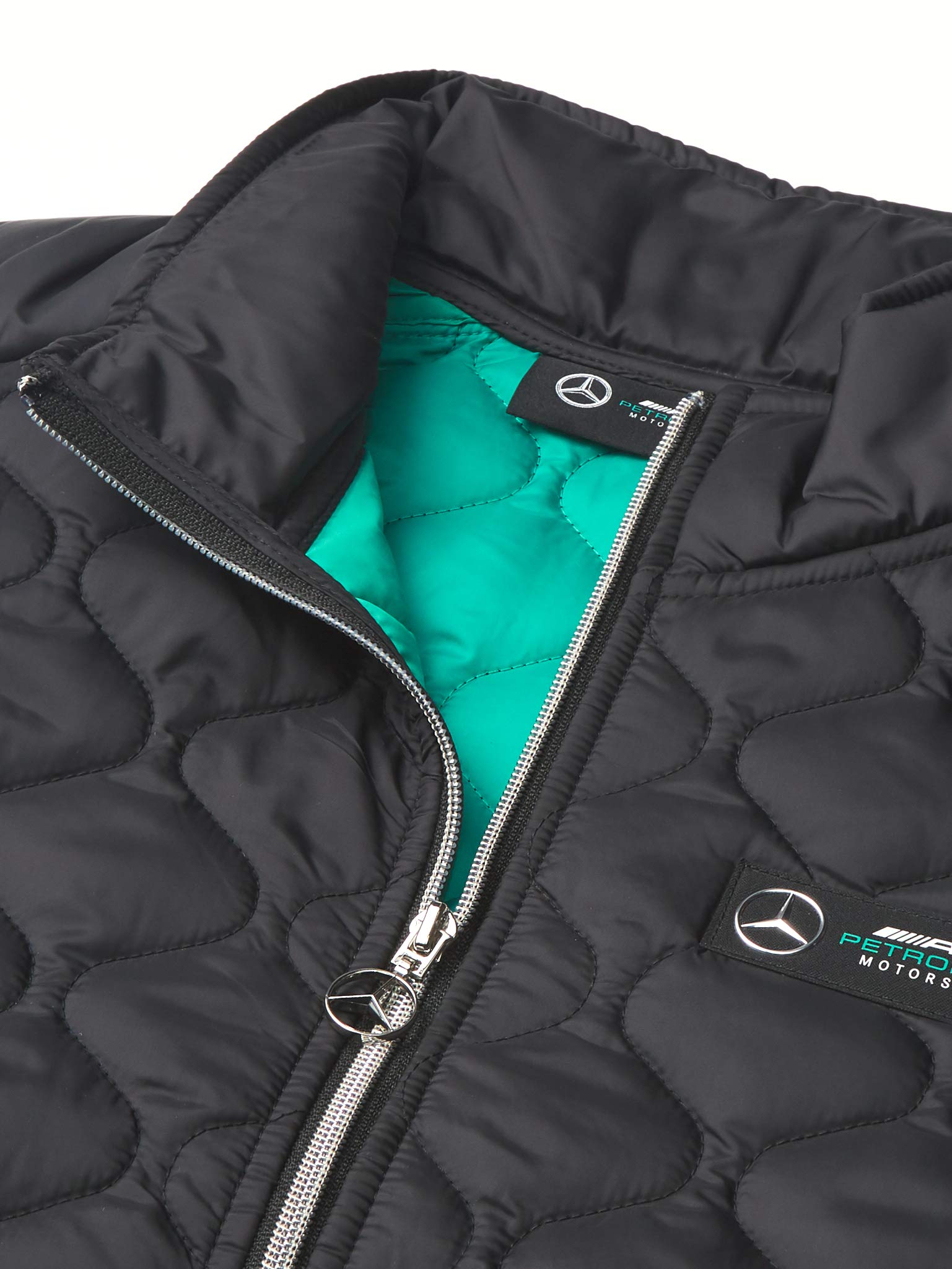 Fuel For Fans Formula 1 Men's Padded Full Zip Vest Jacket - Lightweight Warm Winter Outerwear for Racing Fans & Outdoor Activities