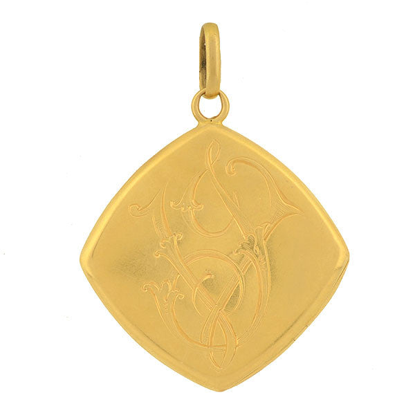 Victorian Style 14K Yellow Gold Ruby & Diamond Heart Locket Necklace - Perfect for Valentine's Day Gifts, Anniversary Presents & Special Occasions
