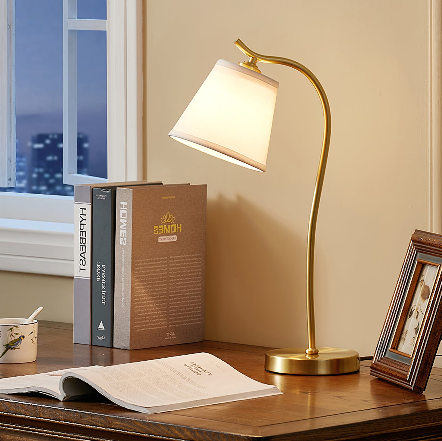 Aneta Table Lamp - Modern LED Desk Lamp with Adjustable Brightness & Color Temperature for Home Office, Bedroom, and Study Room Lighting