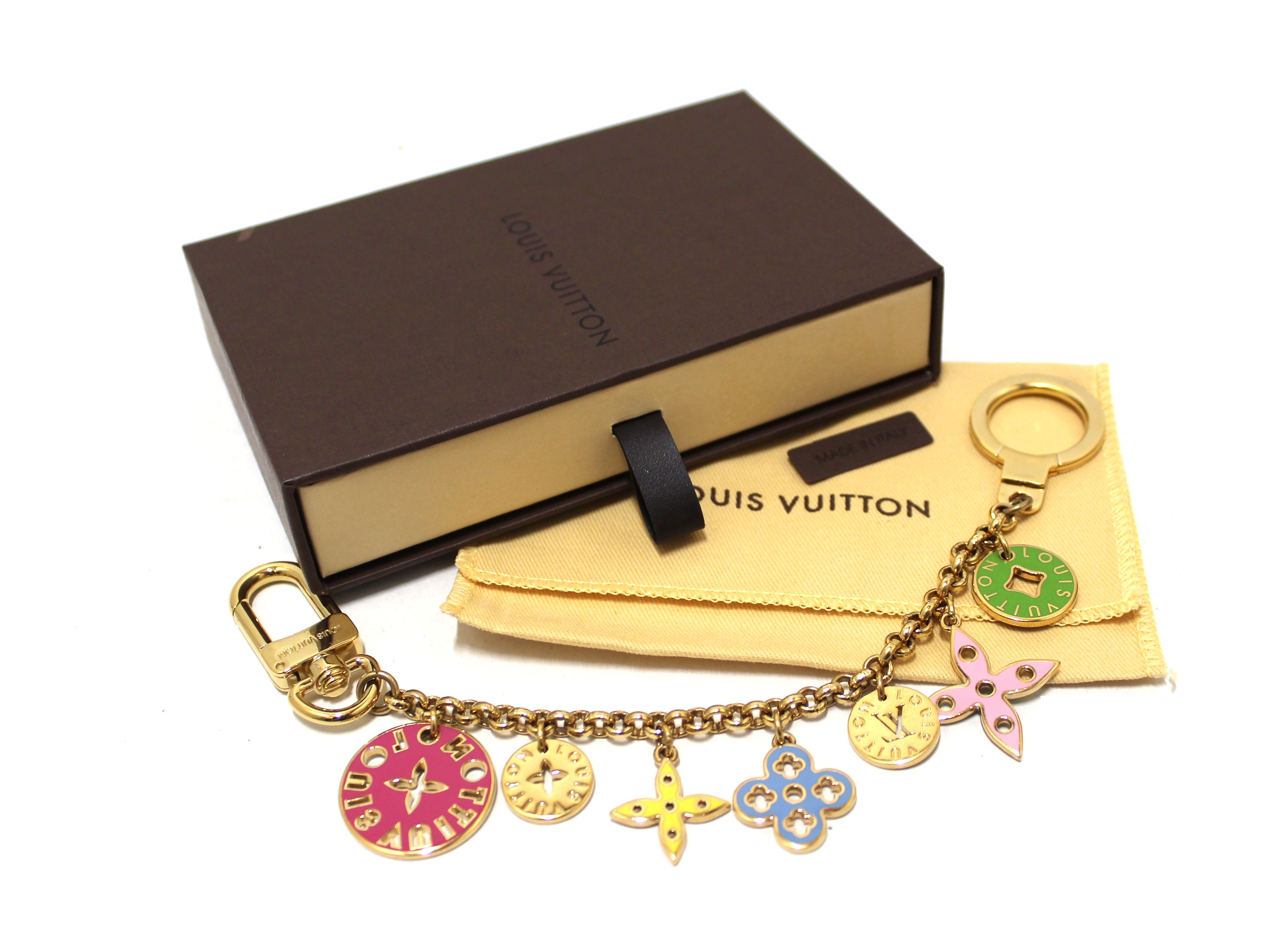 Authentic Louis Vuitton Monogram Flower Keychain & Bag Charm - Fashion Accessory for Handbags, Wallets & Keys | Perfect Gift for Women