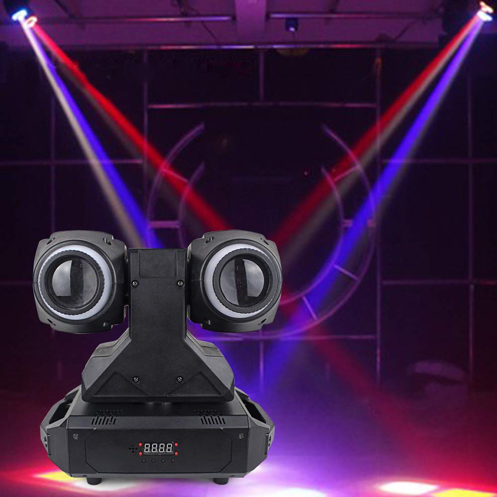 Professional RGBW DMX512 LED Moving Head Light - Dual Arm Big Eyes Stage Light with Sound Activation for Disco, Wedding, Concert & Festival Events | Perfect for Uplighting, Pinspot Effects & Dynamic Stage Lighting