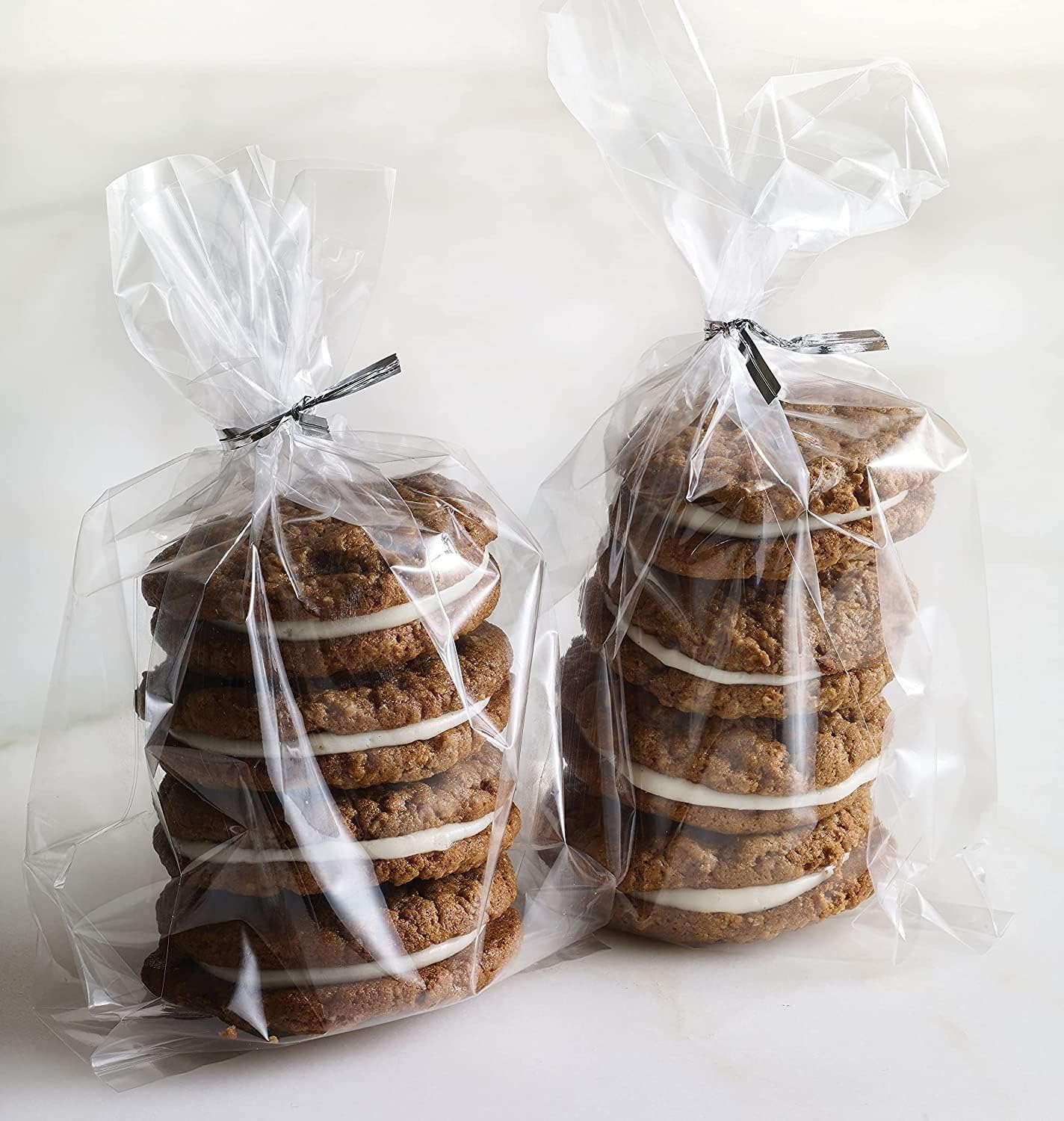 APQ Clear Gusseted Poly Bags - 5x3x15 Inch, 1 Mil Thick (Pack of 1000) - Open Top Plastic Packaging Bags for Cookies, Popcorn, Candies & Homemade Bread - Perfect for Bakery, Party Favors & Retail Packaging