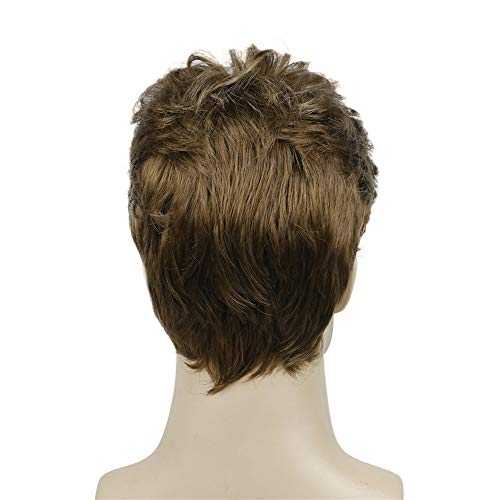 Short Straight Synthetic Men's Wig - Natural Look & Comfortable Fit for Cosplay, Costumes & Daily Wear