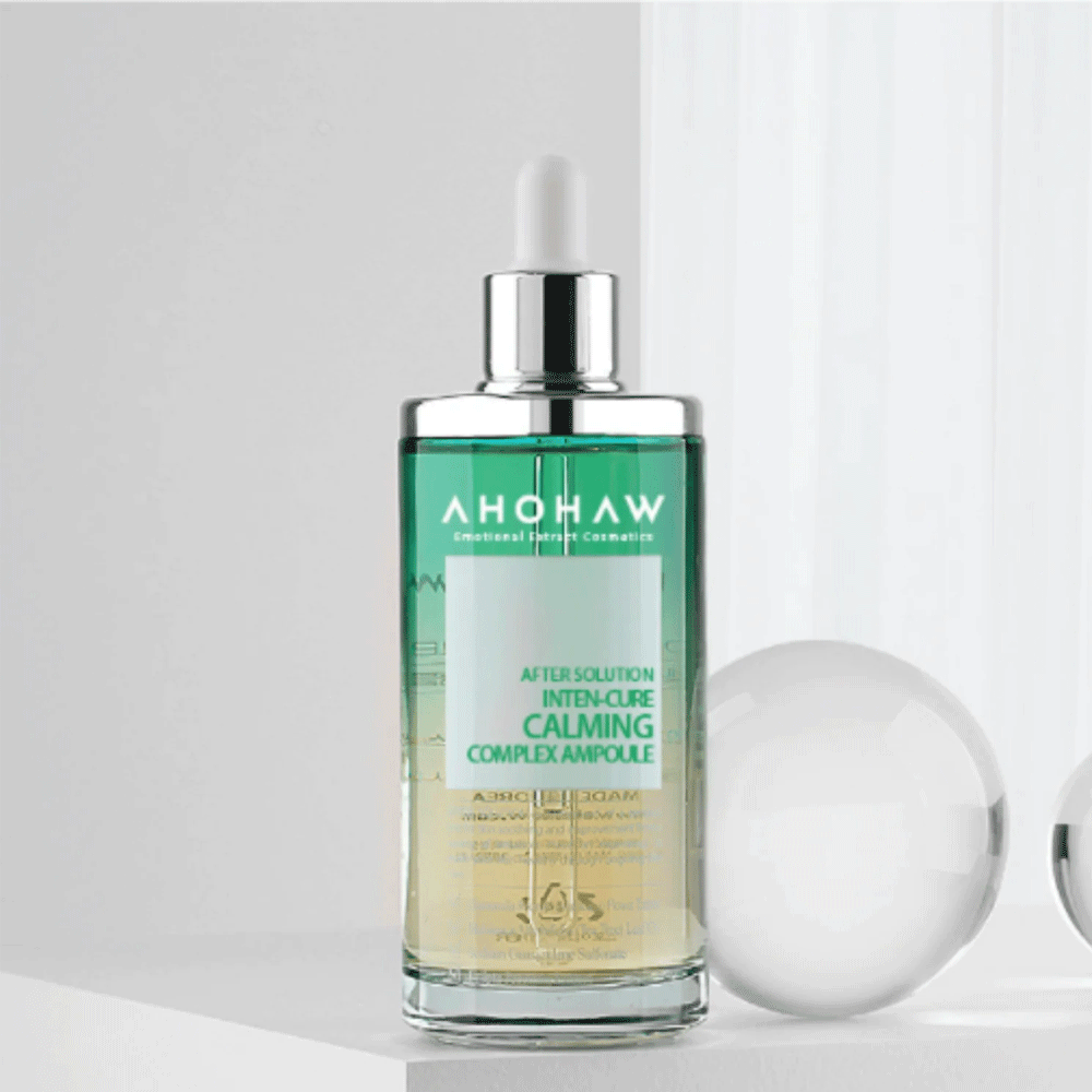 AHOHWA Inten Cure Calming Complex Ampoule 150ml - Soothing Facial Serum for Sensitive Skin, Hydrating & Redness Relief - Perfect for Daily Skincare Routine & Post-Treatment Care